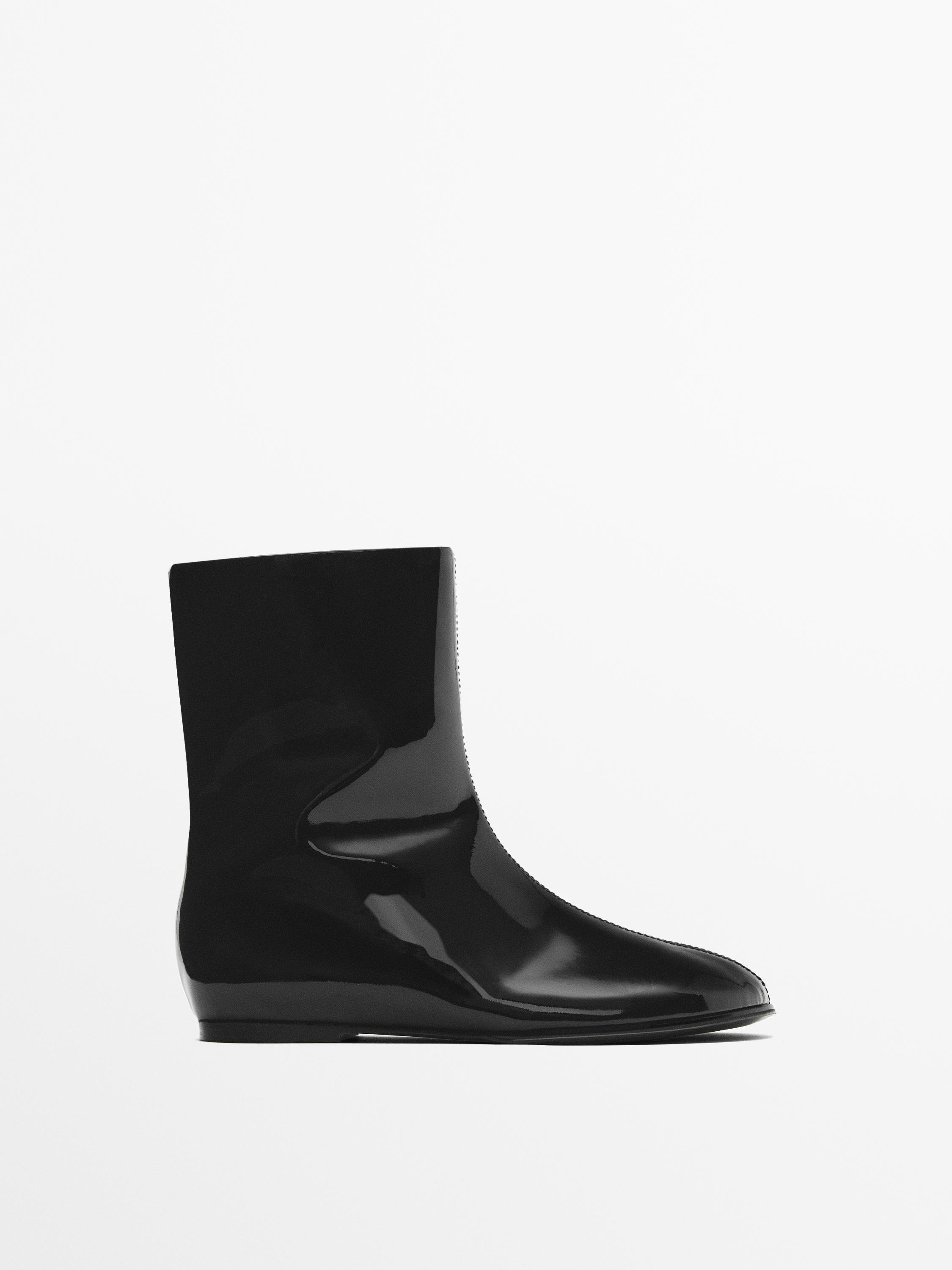 Flat ankle fashion boots zara