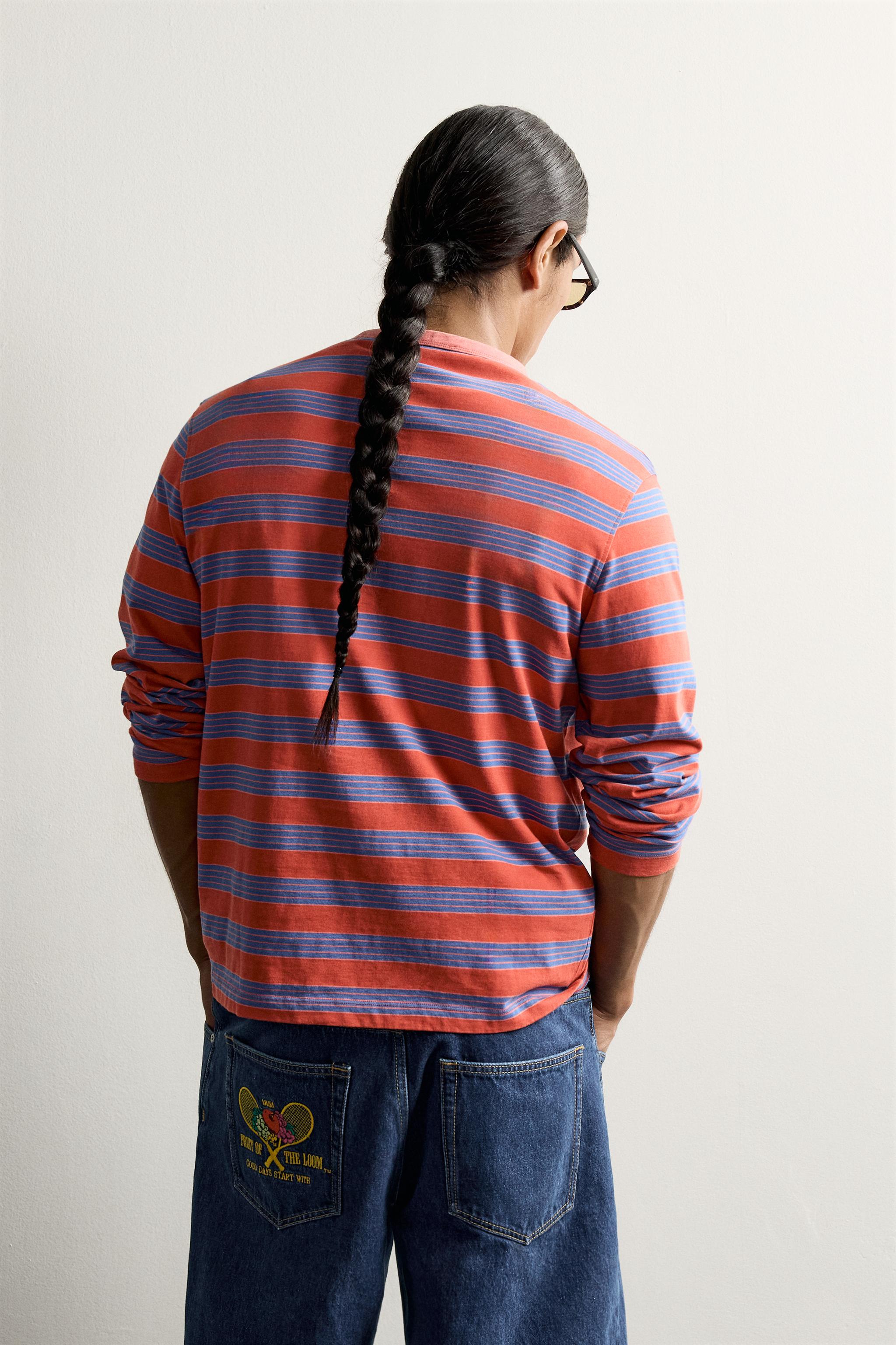 Zara ÇİZGİLİ UZUN KOLLU T-SHIRT görsel 3