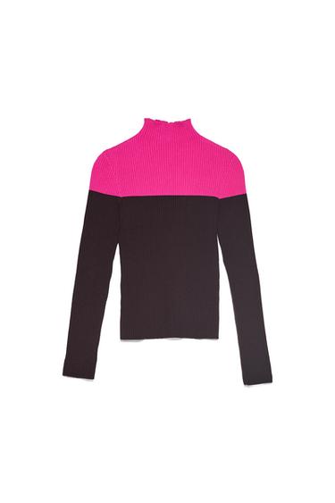 COLOUR BLOCK KNIT SWEATER