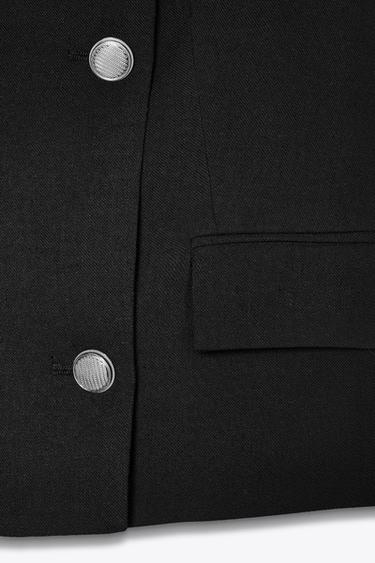 DOUBLE-BREASTED WAISTCOAT WITH GOLD BUTTONS - Black by Zara - Image 6