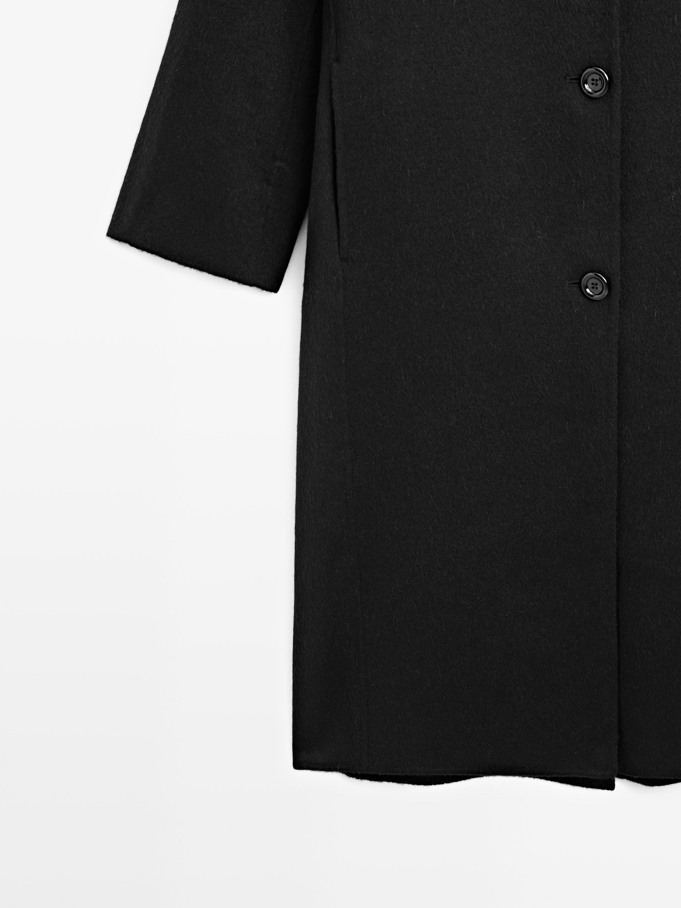 Long wool blend coat