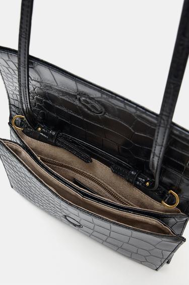 MINI SAC BANDOULIÈRE EFFET RELIEF - Noir de Zara - Image 4