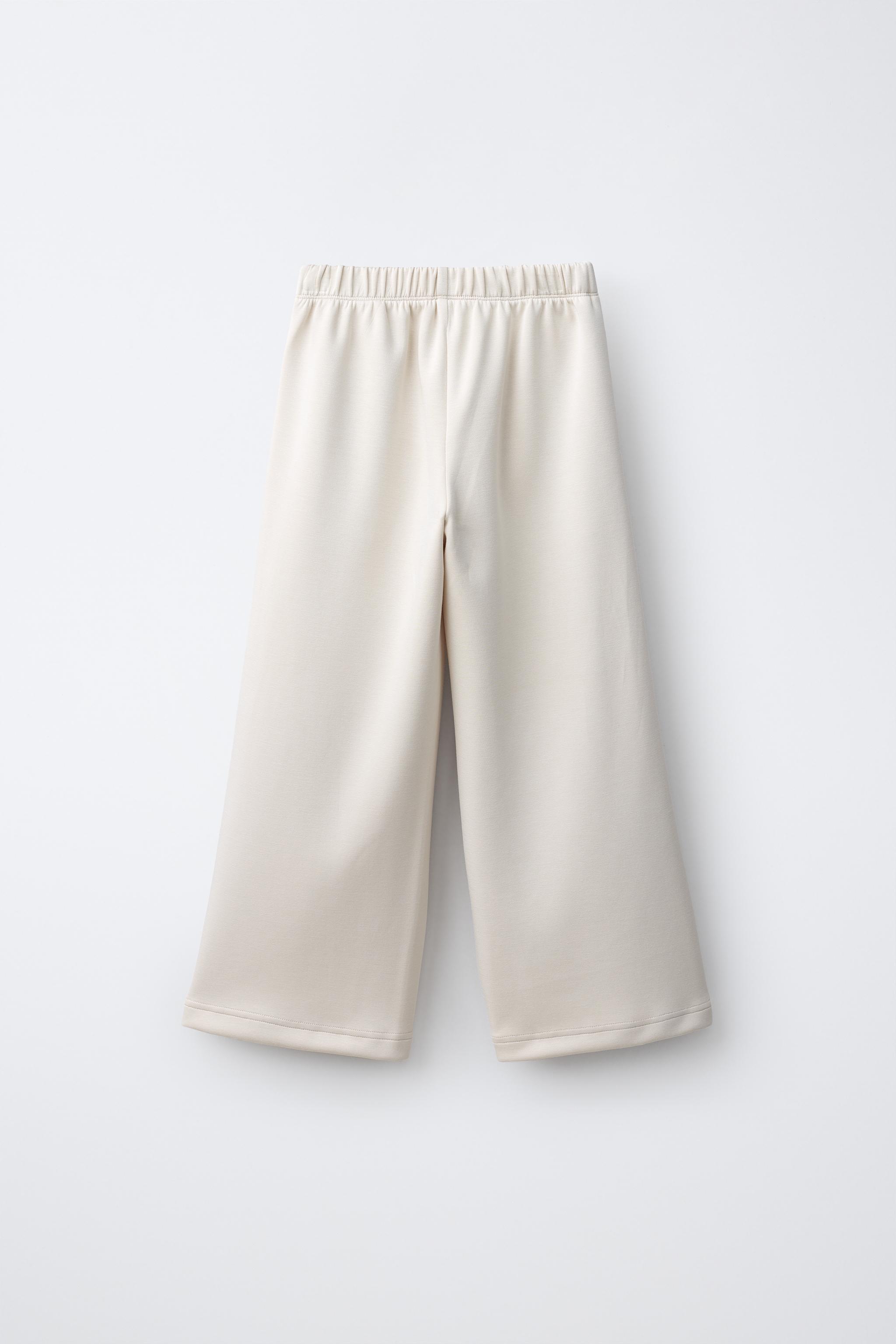 SPORTY STRIPED PIPING WIDE-LEG PANTS