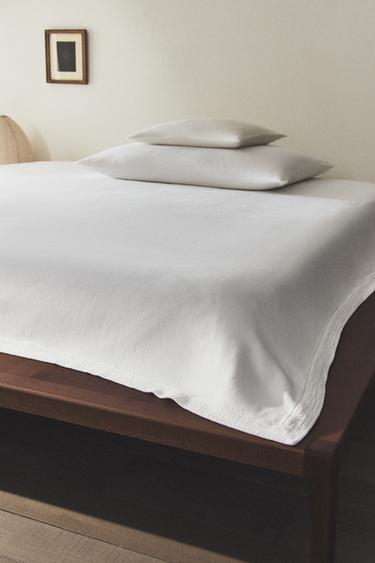 EMBROIDERED BEDSPREAD - White by Zara