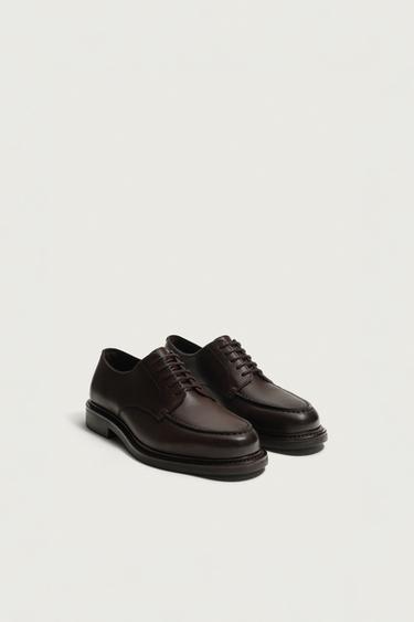LEATHER DRESS SHOES — Brown 1
