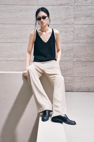 COMBINATION KNIT TOP - Black by Zara