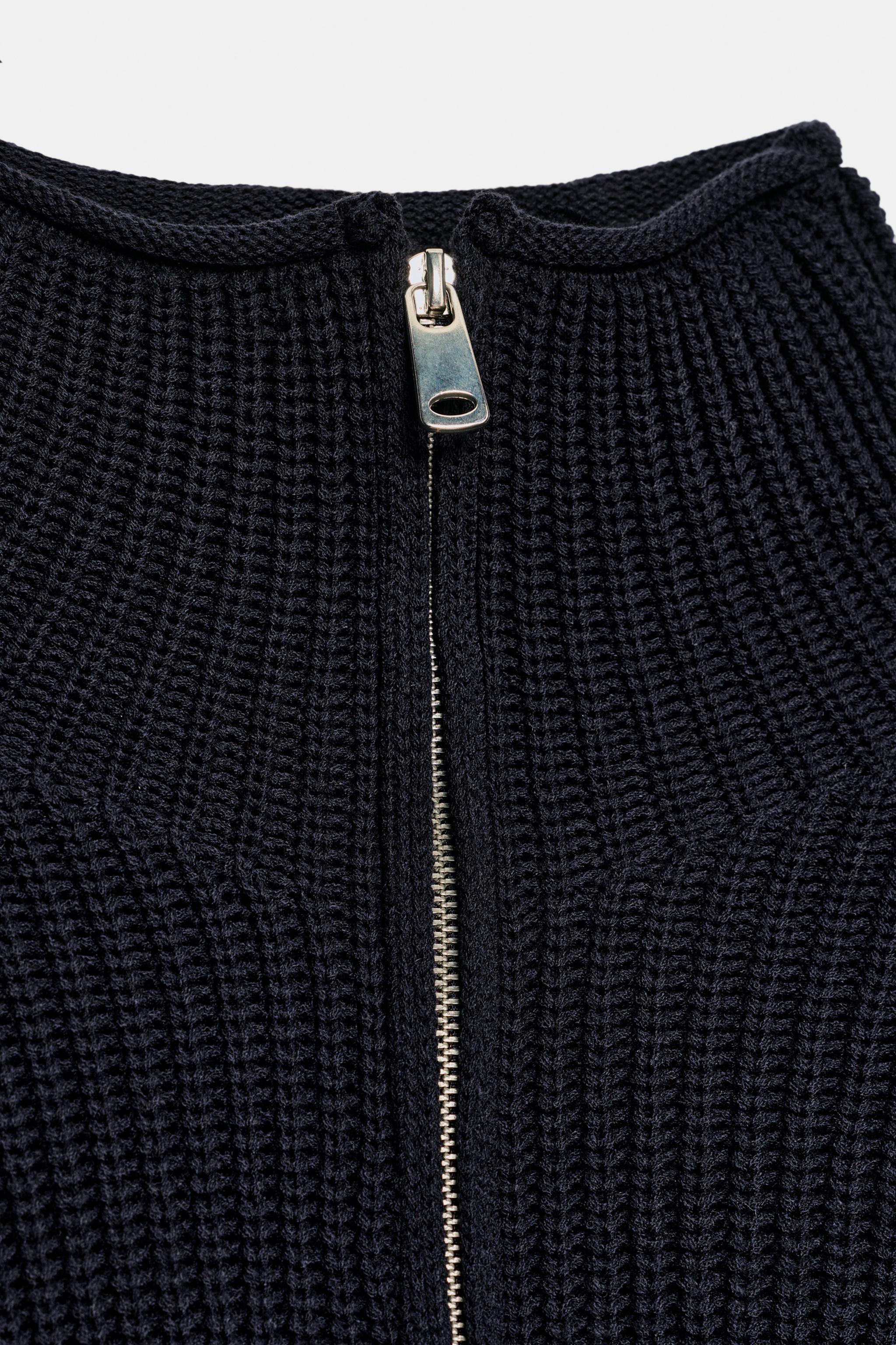 Женские свитеры Zara STRUCTURED KNIT JUMPER — фото 9