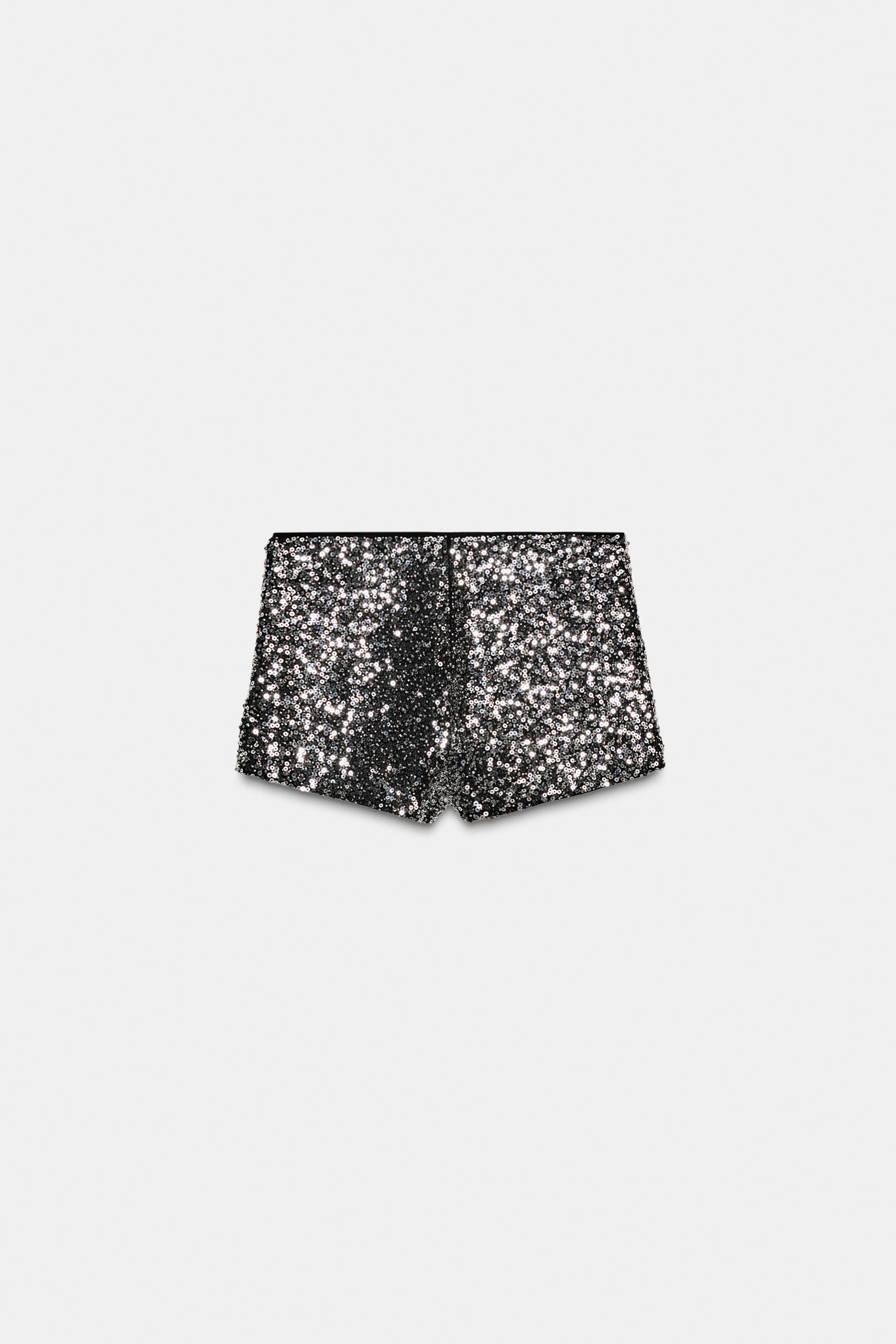 SEQUIN MINI SHORTS