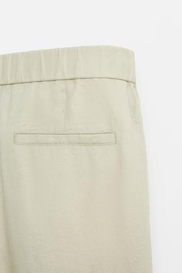 PANTALON 100 % LIN - Beige clair de Zara - Image 9