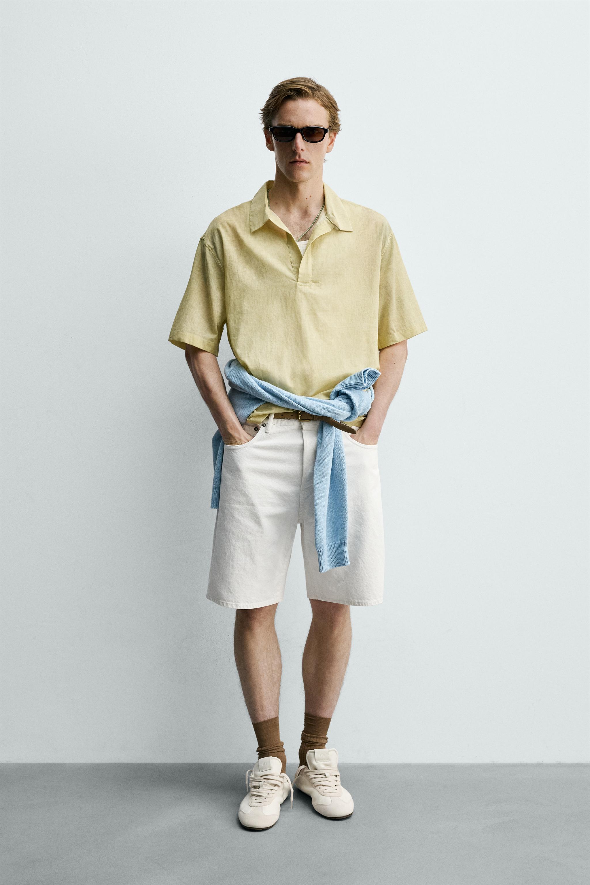SEMI-SHEER BOXY FIT POLO SHIRT - Butter | ZARA United States