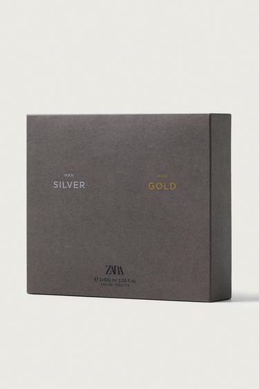SILVER MAN GOLD EDT 2X100 ML (3.4 FL.OZ) — TINTED LEATHER 2