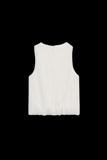 TOP CROPPED FLECOS - Crudo de Zara