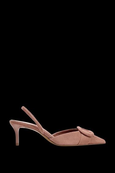 Zara SLINGBACK APPLIQUÉ HEELS - Pink - Image 0