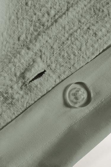 FUNDA DE DUVET ALGODÓN TEXTURA - Verde de Zara