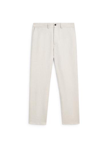 Zara Lightweight linen trousers with herringbone detail - Beige
