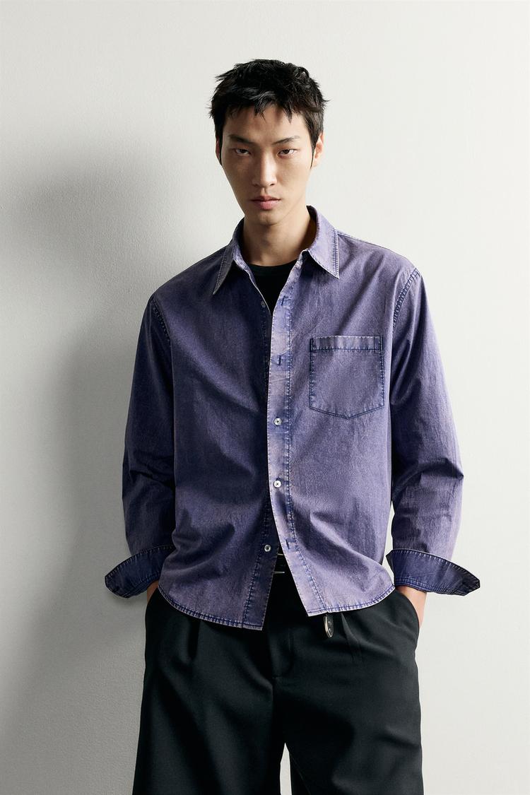 ACID WASH RELAXED FIT SHIRT