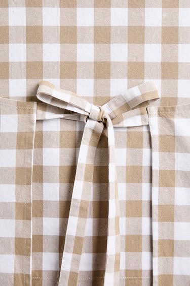TABLIER FIL TEINTÉ - Beige de Zara - Image 4