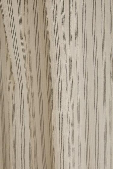 STRIPED MUSLIN CURTAIN - Light blue by Zara - Image 3
