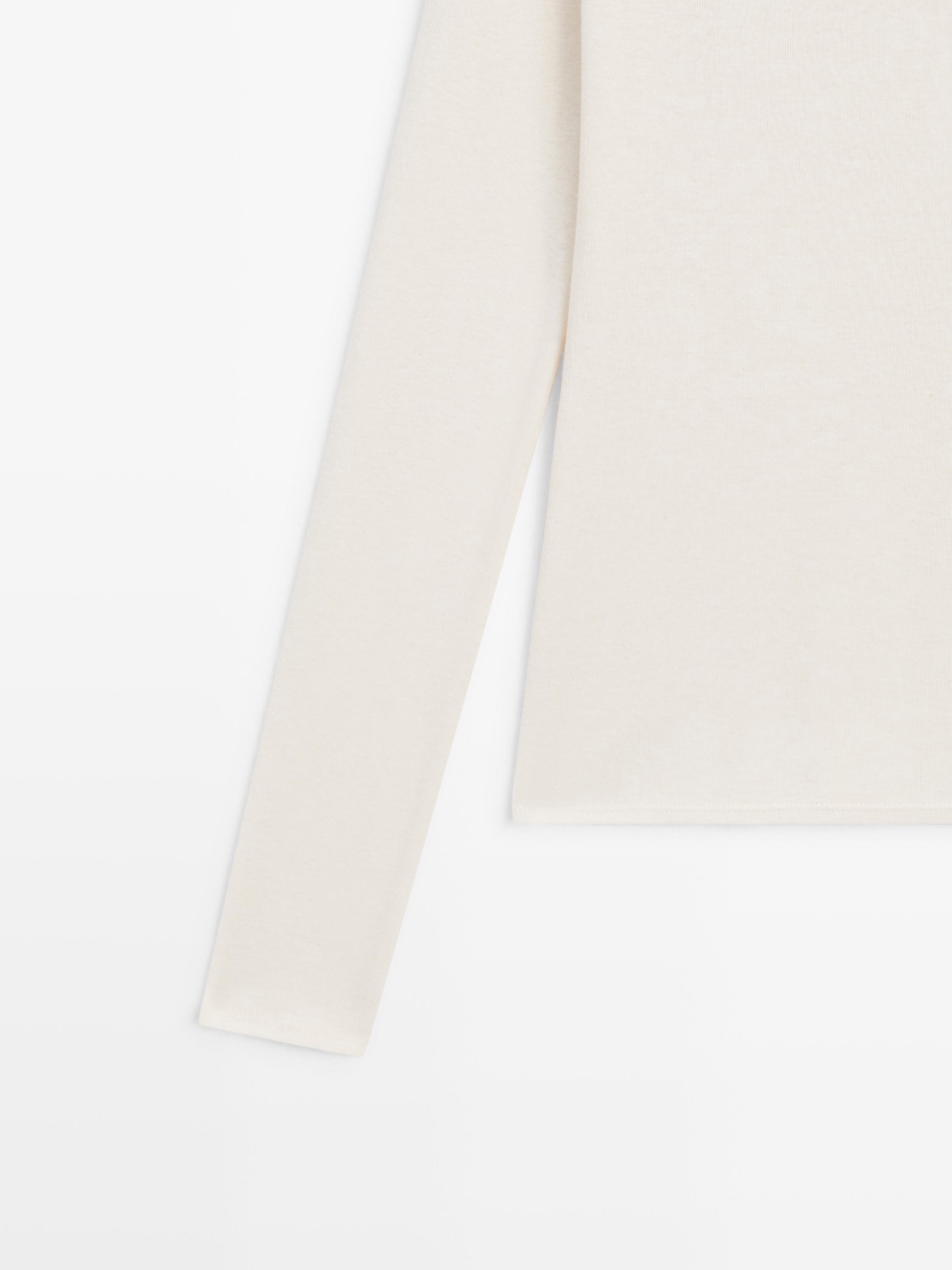 Cotton blend T-shirt with bandeau detail