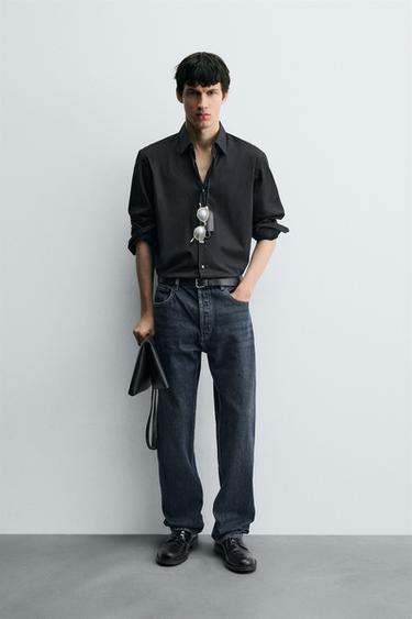 Zara STRAIGHT FIT JEANS - Blue