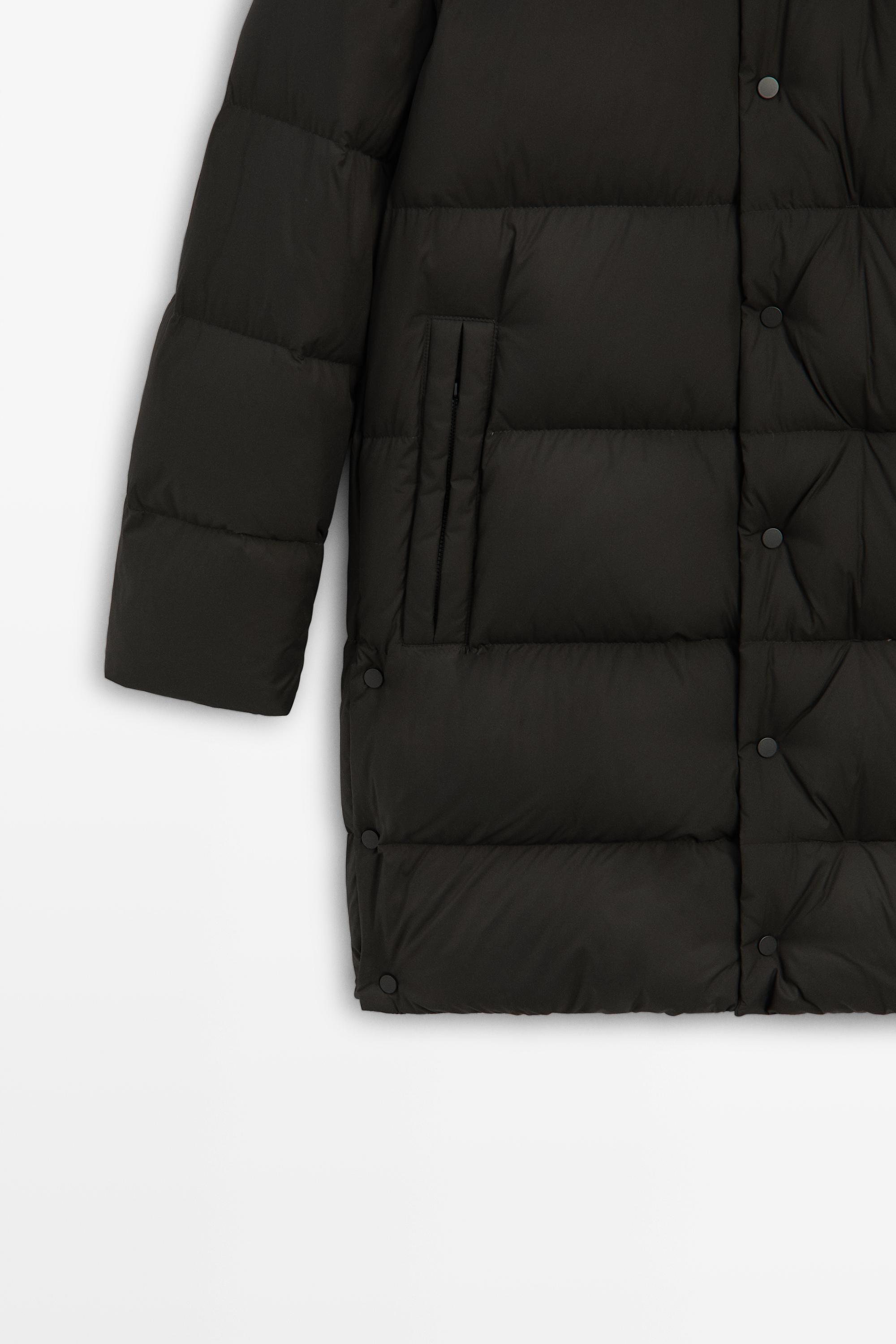 Down jacket with hood