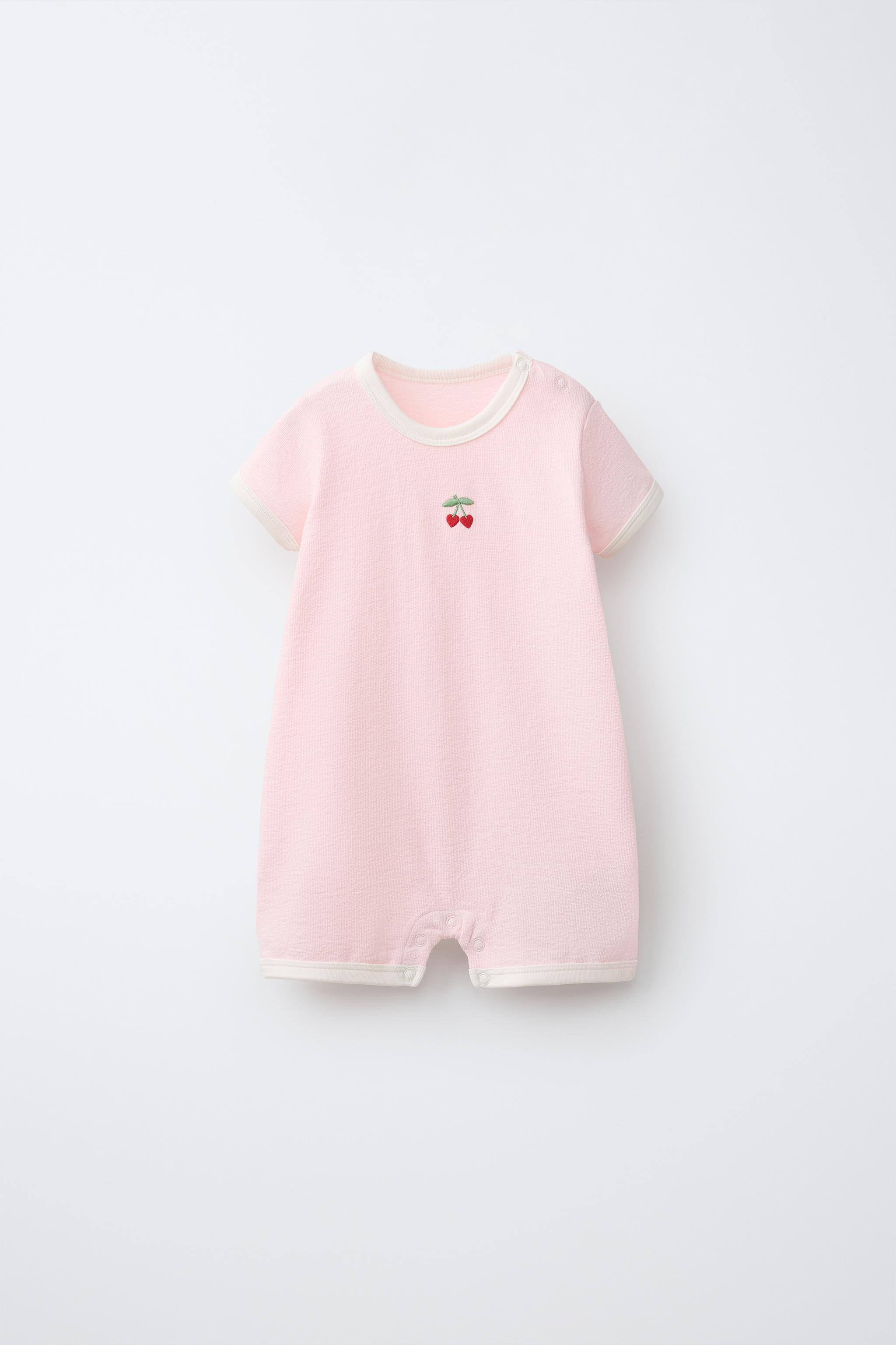TWO-PACK OF CHERRY SLEEPSUITS — Pink