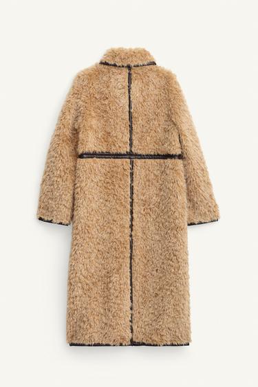 MANTEAU LONG MOUTONNÉ ÉDITION LIMITÉE - Marron clair de Zara - Image 6