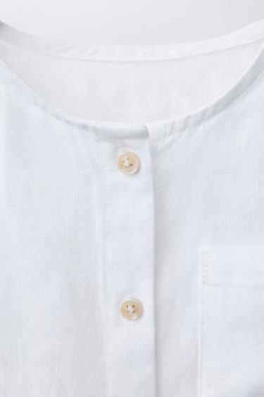 CHEMISE 100 % LIN - Blanc de Zara - Image 2