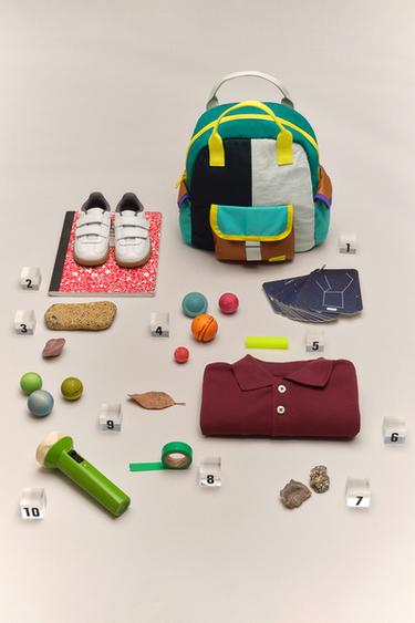 Zara MULTICOLOR BACKPACK - Green