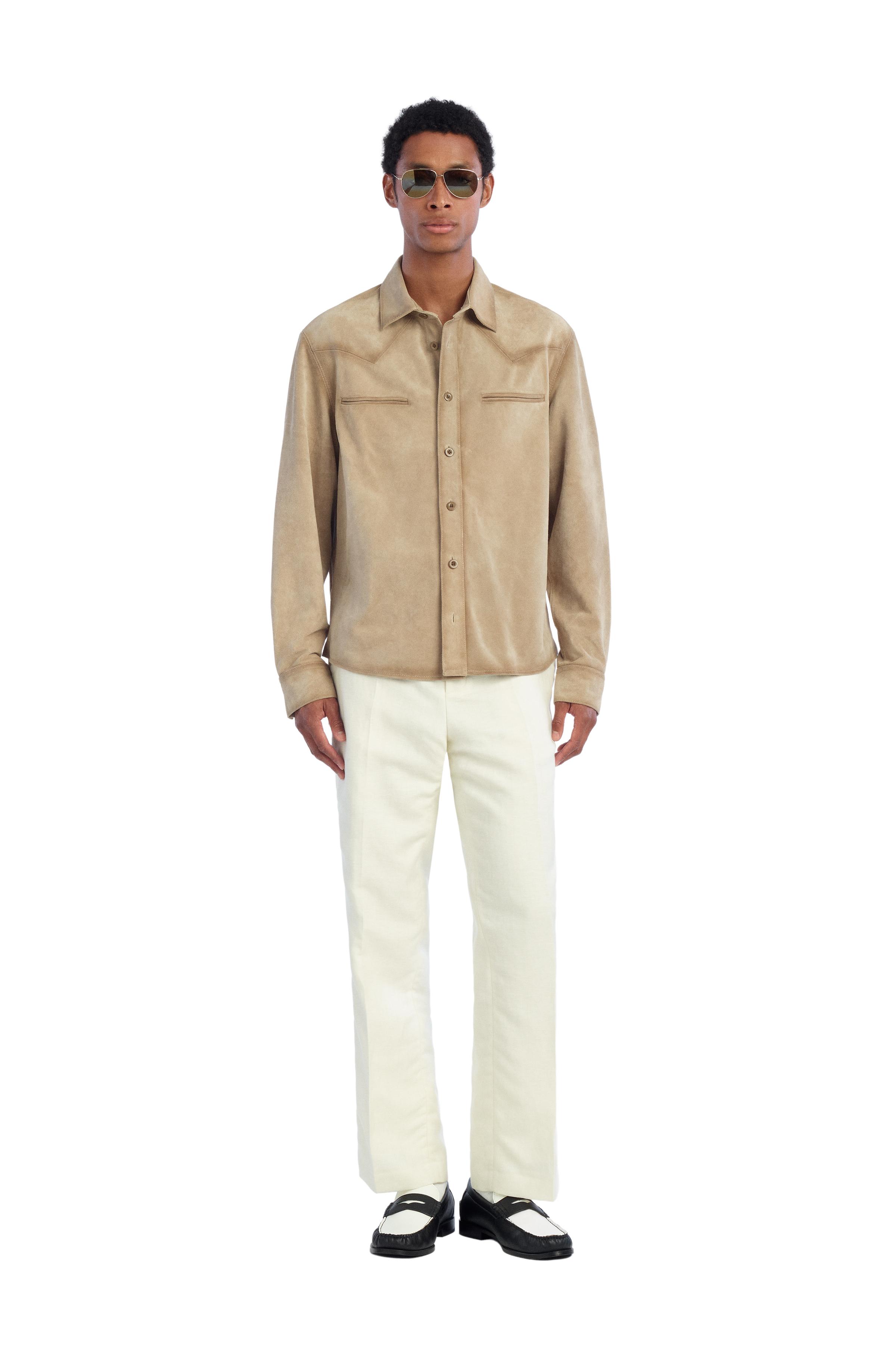 Zara REGULAR FIT SUEDE LEATHER OVERSHIRT
