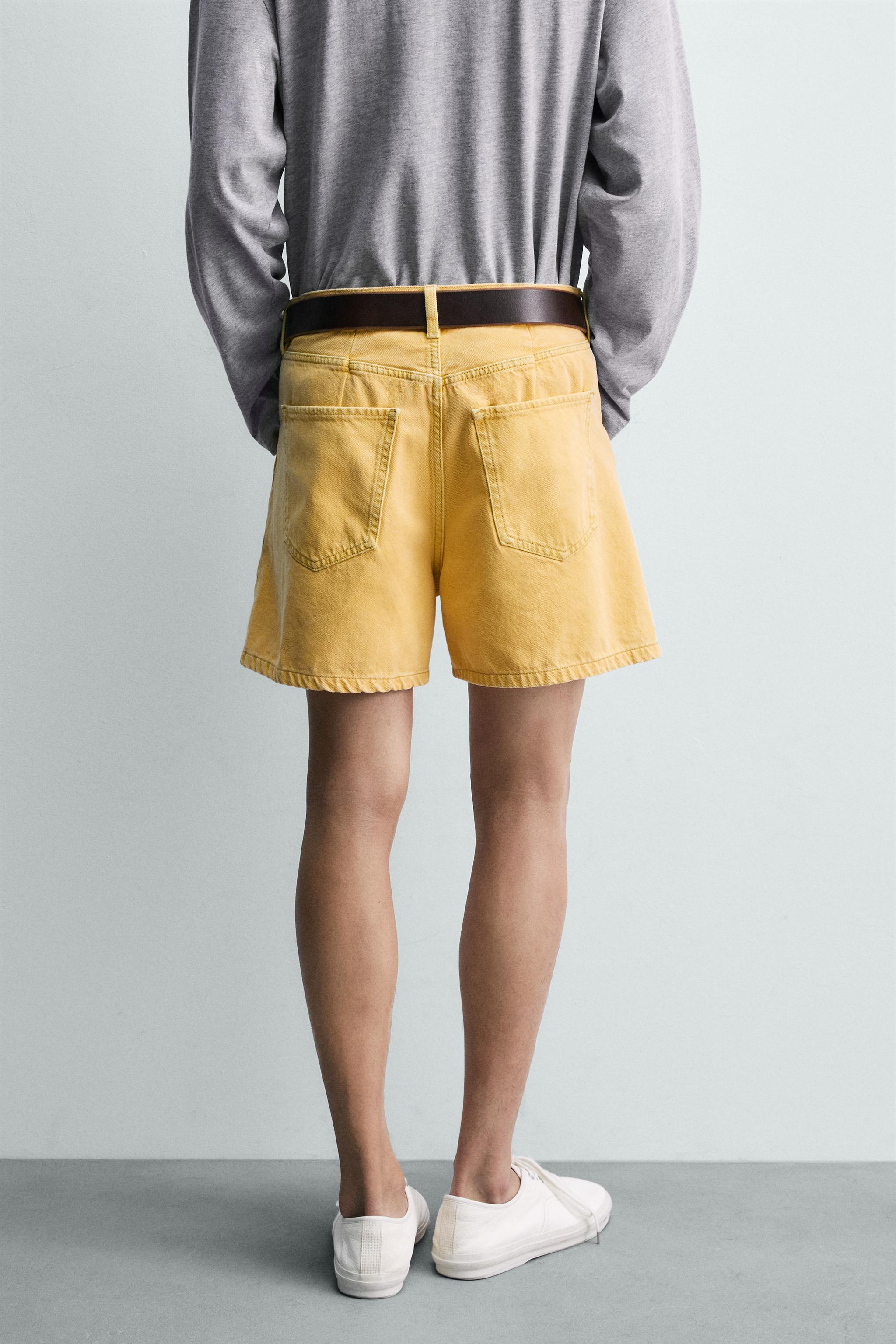 BERMUDA EN JEAN RELAXED FIT COULEUR
