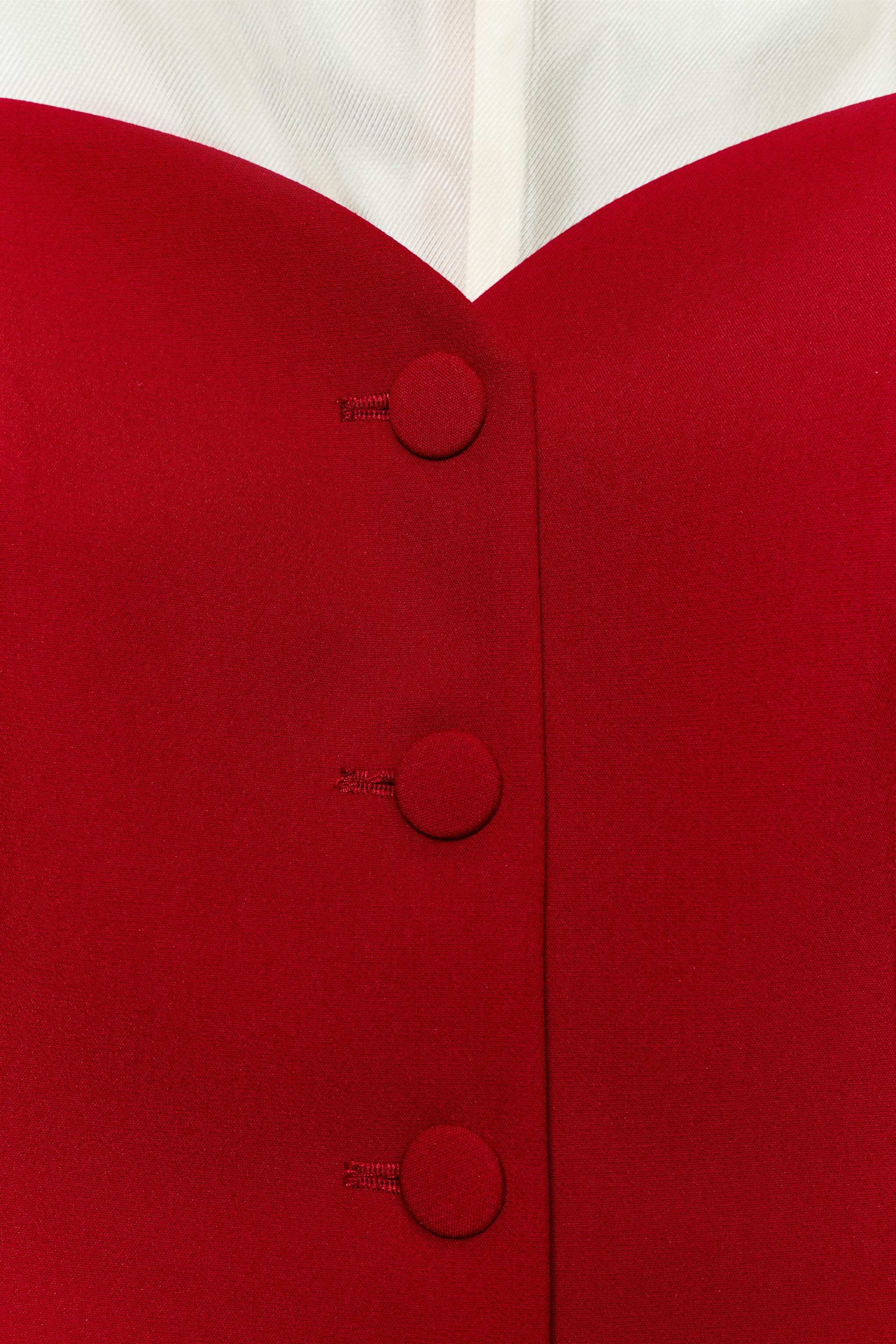 Женские жилеты Zara SWEETHEART NECKLINE STRAPPY VEST — фото 8