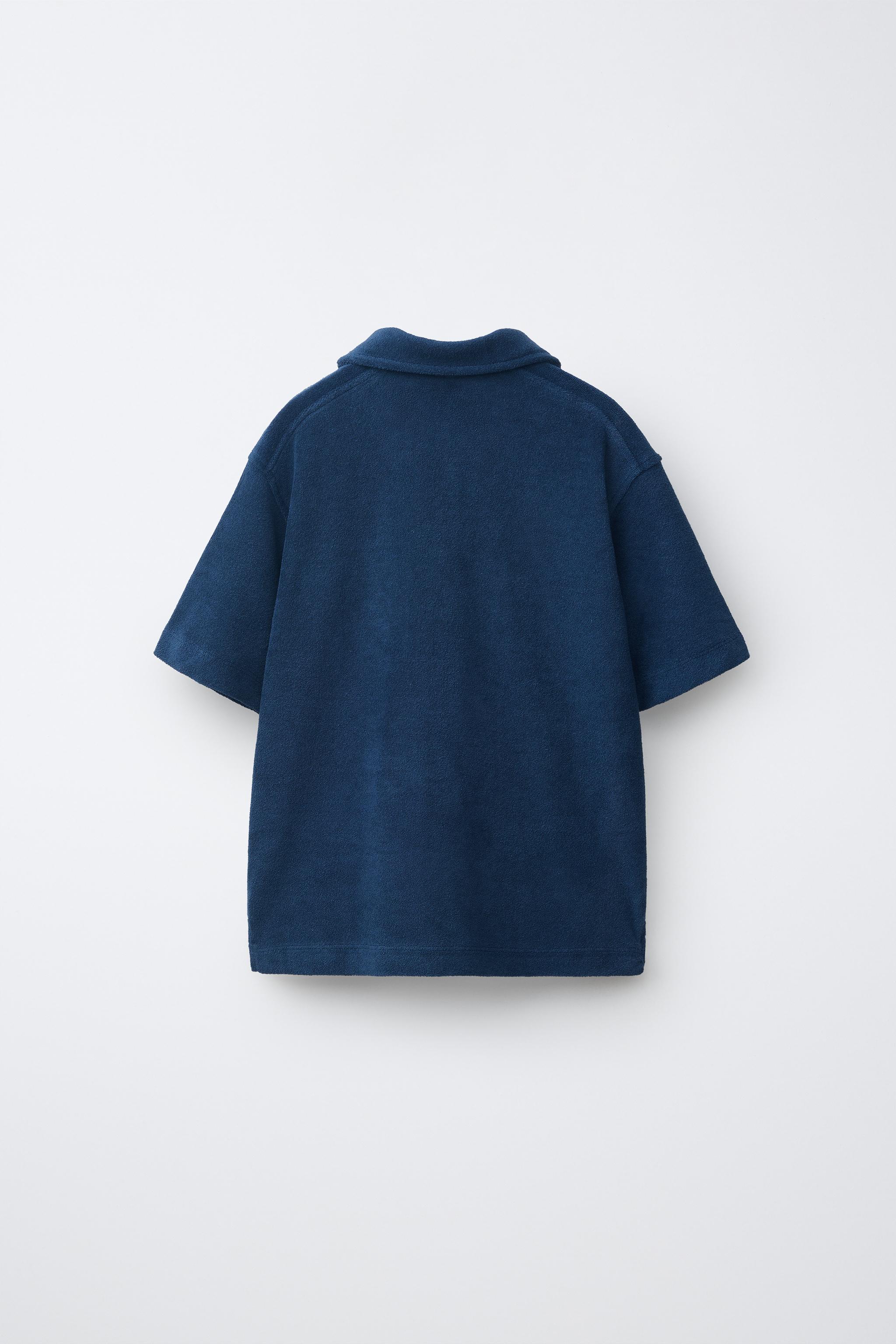 TOWELLING POLO SHIRT AND BERMUDA SHORTS SET - Blue | ZARA United