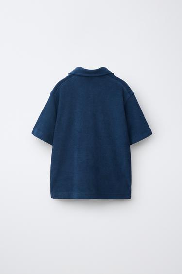 TOWELLING POLO SHIRT AND BERMUDA SHORTS SET - Blue by Zara - Image 2