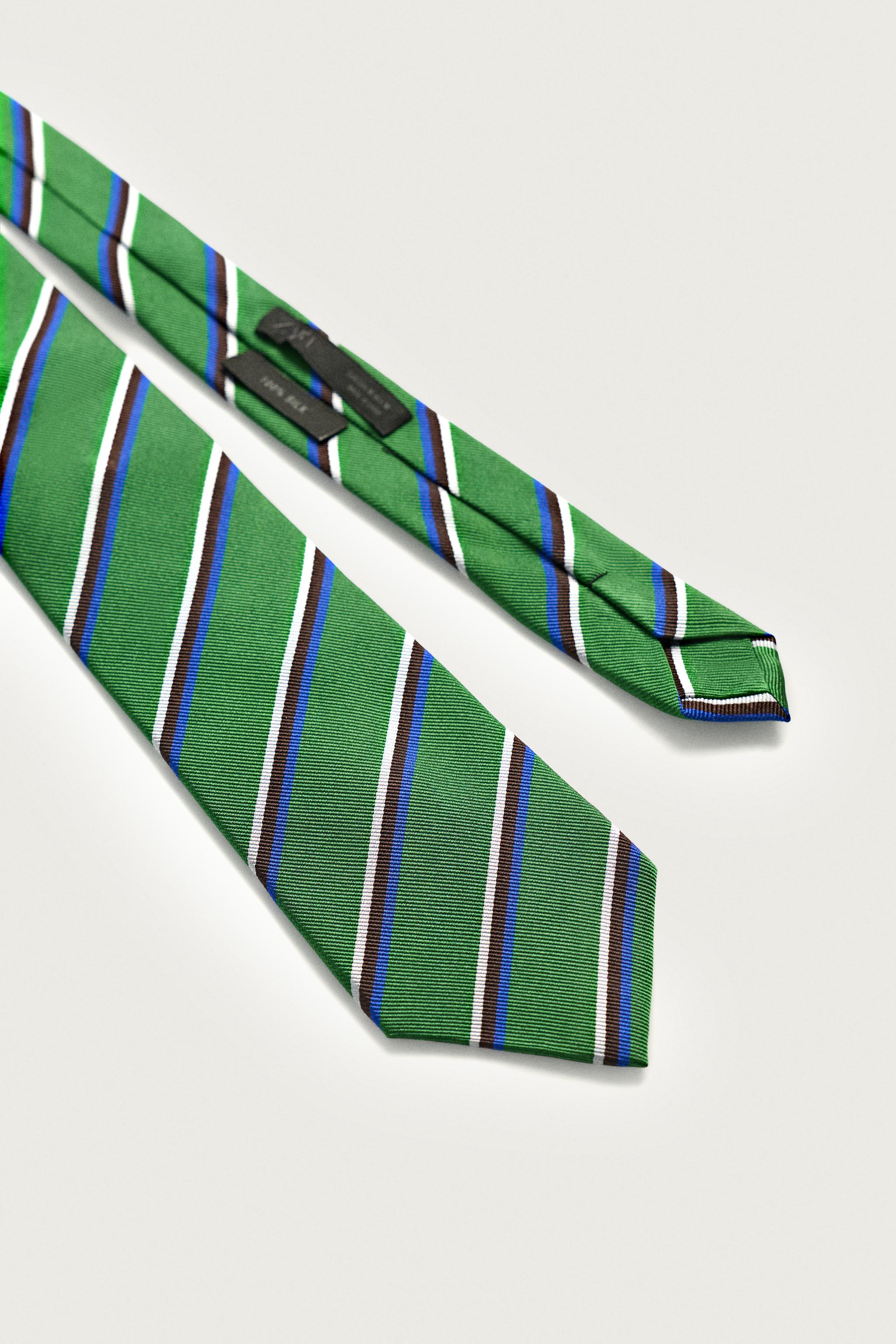 100% SILK STRIPED TIE