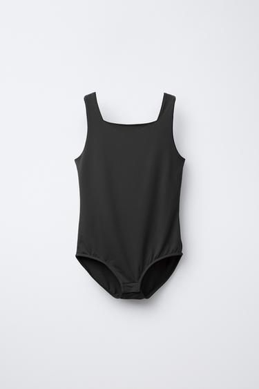 POLYAMIDE BODYSUIT - Anthracite grey by Zara