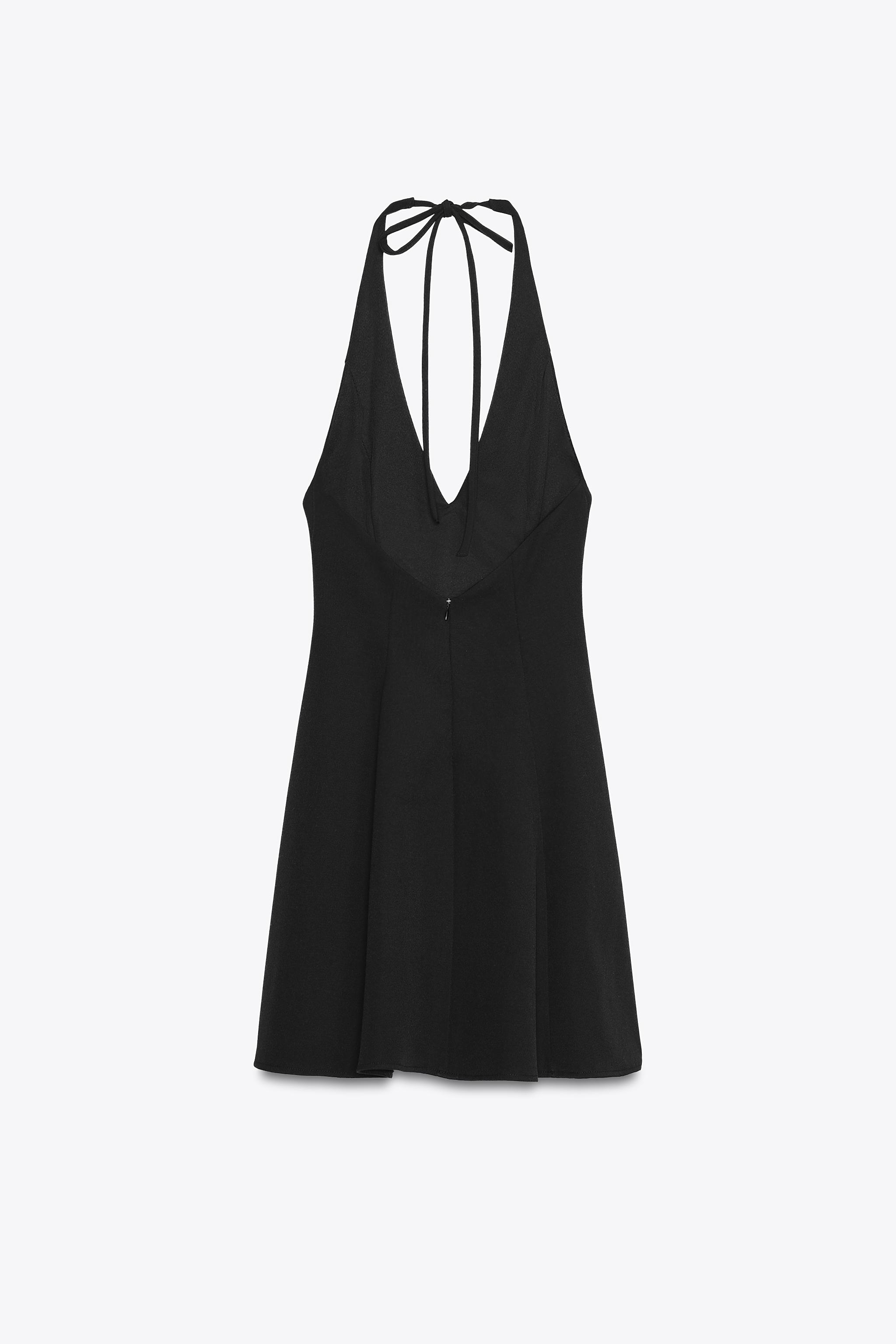 HALTER GODET SHORT DRESS