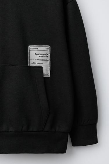 INTERLOCK HOODIE AND JOGGERS SET - Black by Zara - Image 6