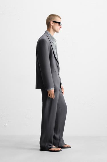 BLAZER COSTUME 100 % LIN - Gris foncé de Zara - Image 3