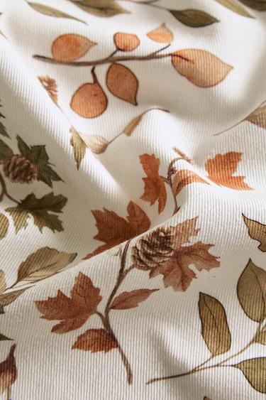 RESIN-COATED COTTON LEAF TABLECLOTH - Green by Zara - Image 3
