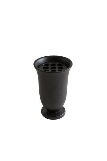STONEWARE STEMMED VASE | STUDIO MARY LENNOX - Black by Zara