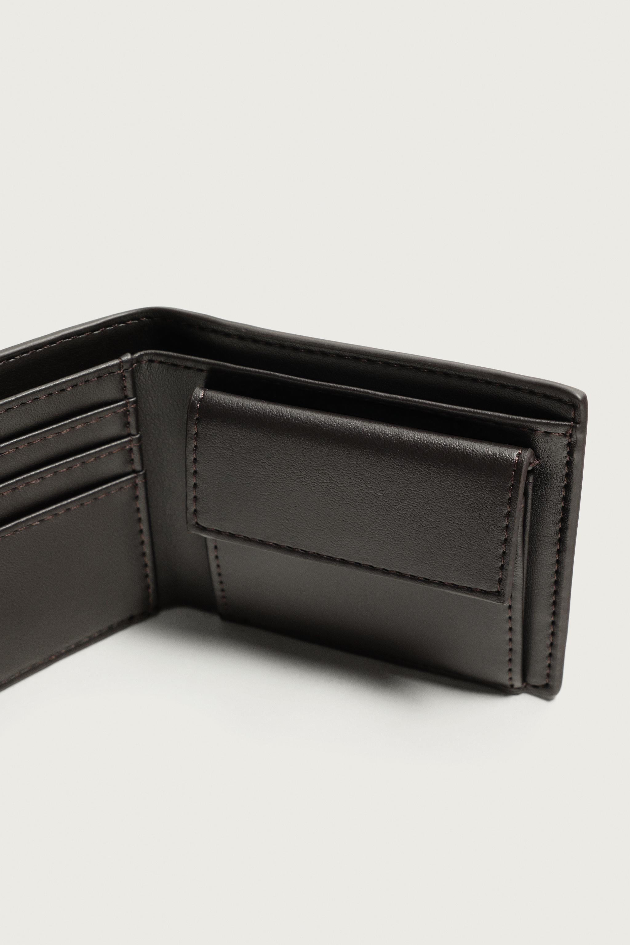 Мужские кошельки Zara Mixed-Material Wallet — фото 3