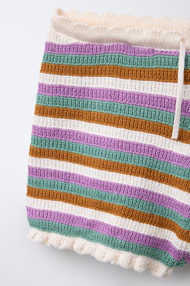 3-6 ANS/ ENSEMBLE EN MAILLE RAYURES CROCHET - Écru de Zara - Image 3