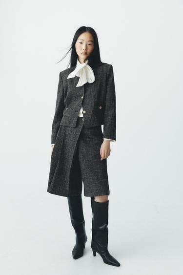 CROSSOVER LONG BERMUDA SHORTS - Grey by Zara