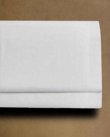 PERCALE FLAT SHEET (500 THREAD COUNT) - White by Zara - Image 0