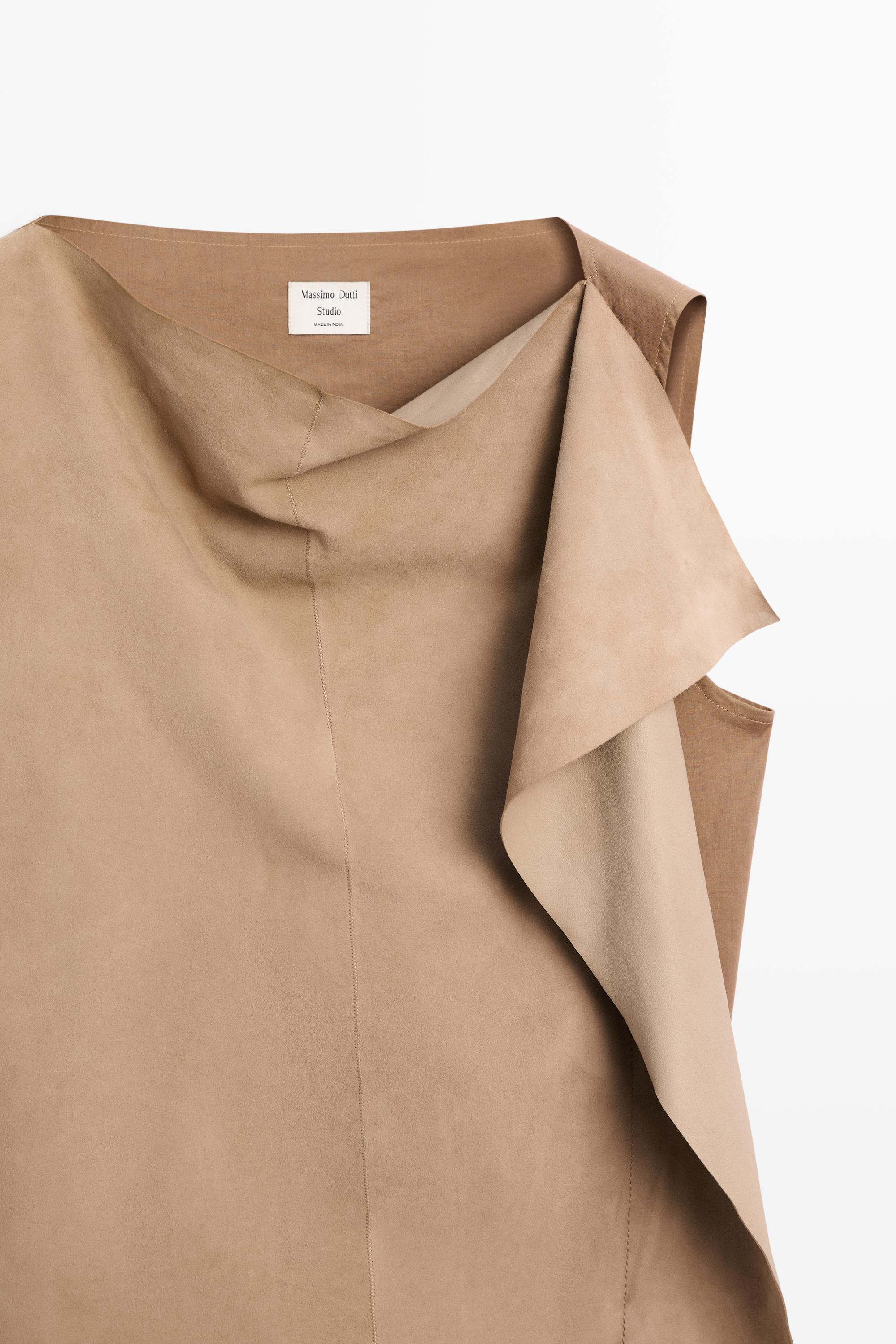 Asymmetric suede top - STUDIO