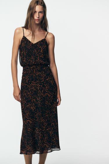 ANIMAL PRINT MIDI DRESS - Leopard by Zara - Image 1