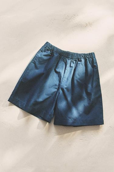 برمودا شورت للأطفال للشاطئ - بحري الخاص بـ Zara
