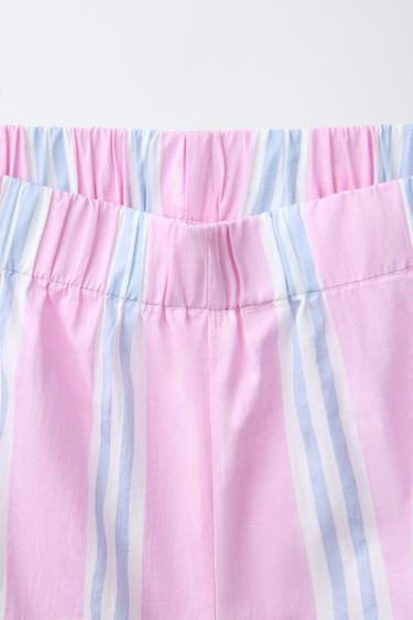 6-14 YEARS/STRIPED SHIRT AND BERMUDA PYJAMAS - Pink by Zara - Image 7