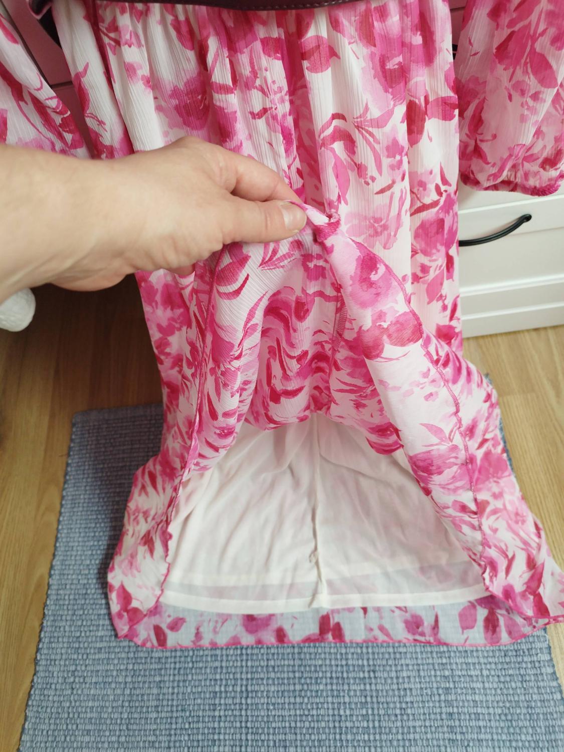 PRINTED MIDI DRESS WITH BELT - Image 8